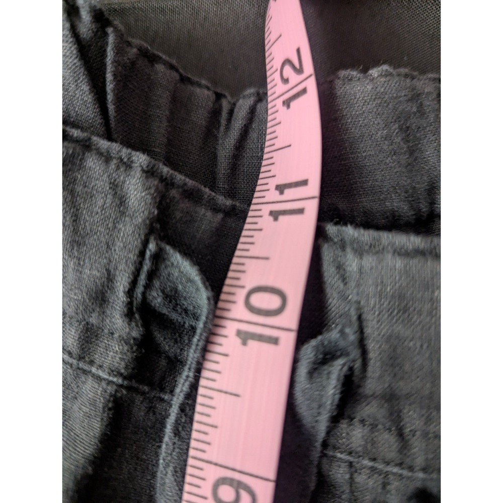 Allen Allen Pants Womens‎ XL Black 100% Linen Wide Leg Lounge High Rise Relaxed - Picture 9 of 10